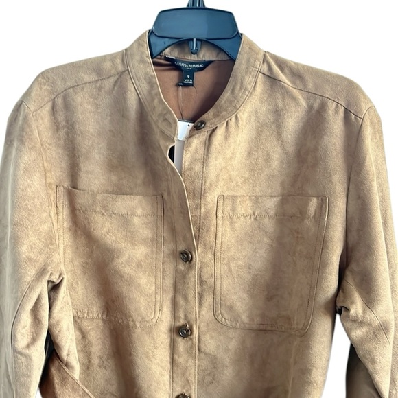 Banana Republic Vegan Suede Shirt Dress Size Small NWT - Picture 5 of 12
